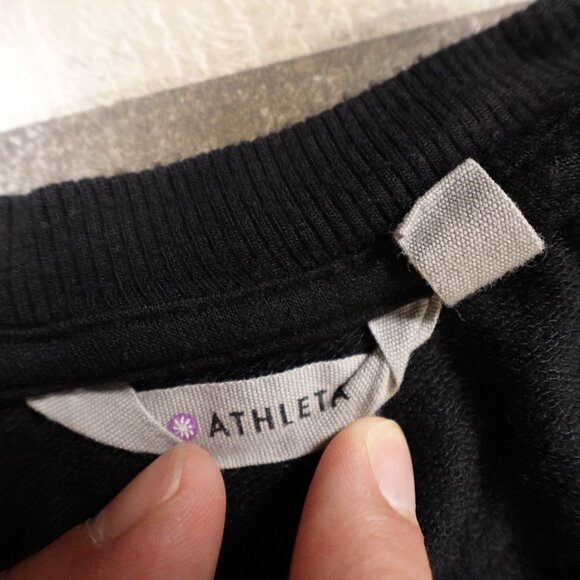 Athleta Criss Cross Sweatshirt‎ Dress women's small black - Picture 3 of 12
